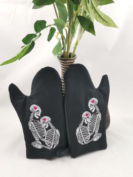 Ofenhandschuh Skeleton Paar