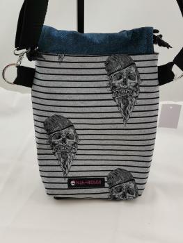 Leckerlibeutel Beard Skull Blue