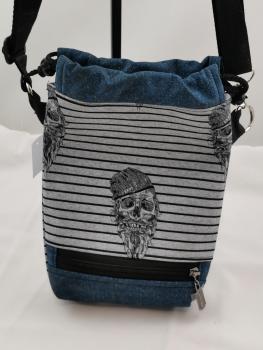 Preview: Leckerlibeutel Beard Skull Blue