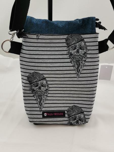 Leckerlibeutel Beard Skull Blue